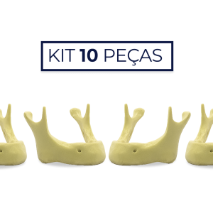 MANDÍBULA EDÊNTULA - KIT 10 UNIDADES - cód. KIT 4010